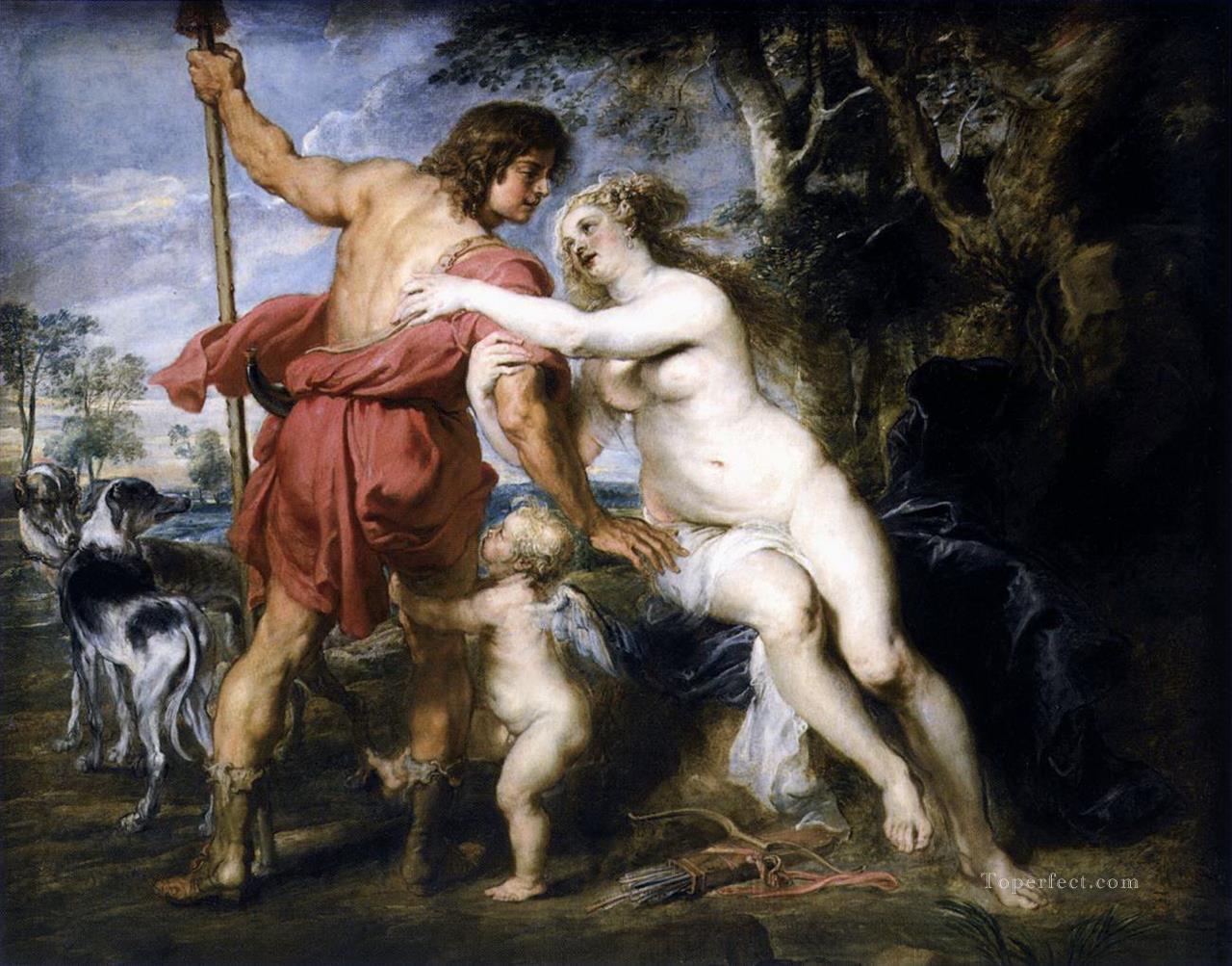 venus und adonis Peter Paul Rubens nude Oil Paintings